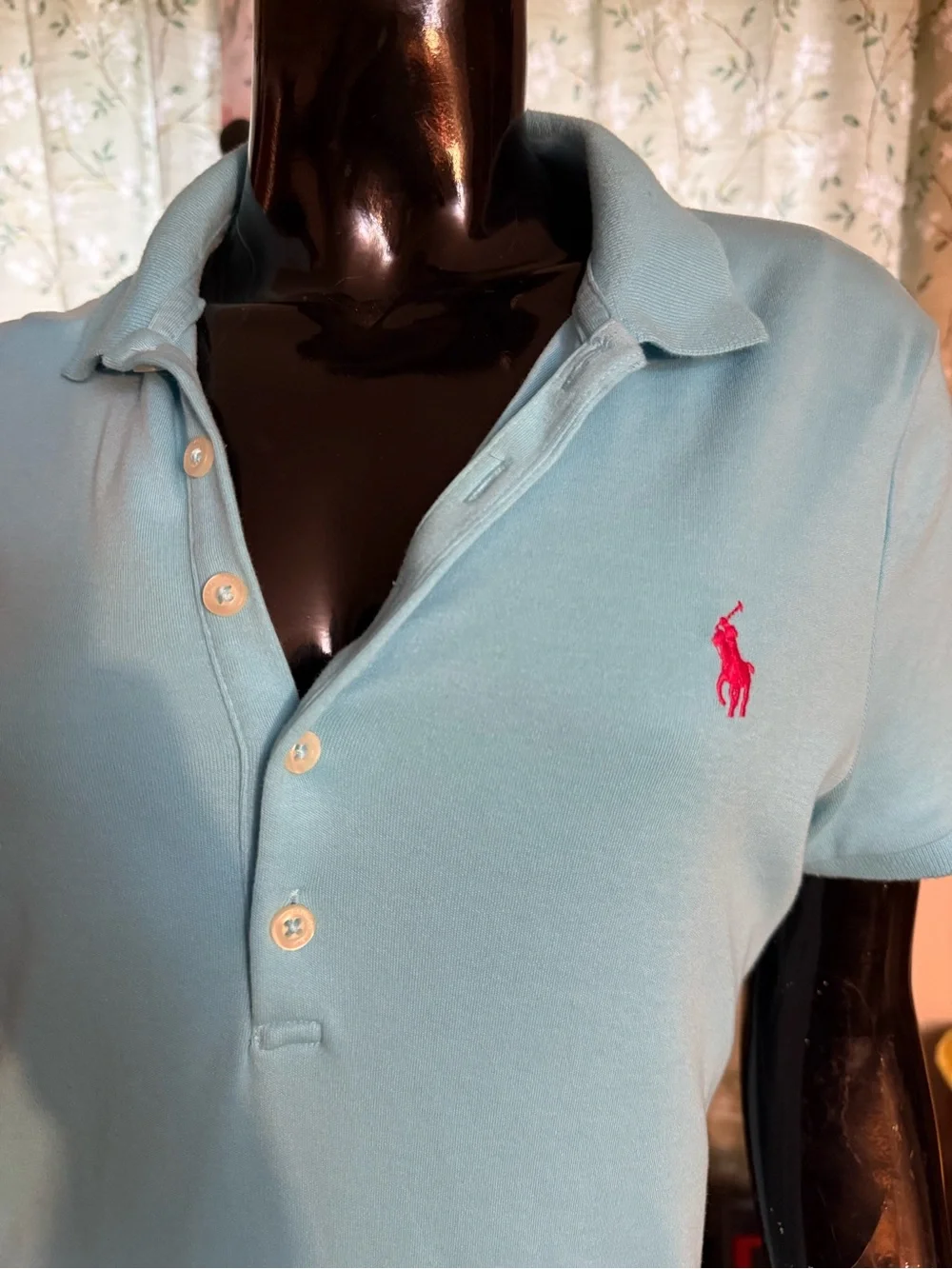Polo by Ralph Lauren Light Aqua Cotton Polo Slip Dress